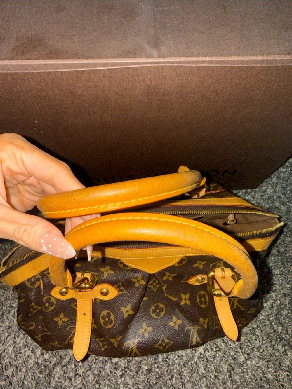 Louis Vuitton Monogram Canvas Tivoli Satchel with Vachetta Trim